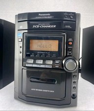 Panasonic estéreo 5 CD player fita cassete rádio AM/FM auxiliar SA-PM12 FFWD RWD  comprar usado Panasonic estéreo 5 CD player fita cassete rádio AM/FM auxiliar SA-PM12 FFWD RWD  comprar usado  Enviando para Brazil