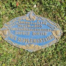 Ancienne plaque agricole d'occasion  Le Poinçonnet