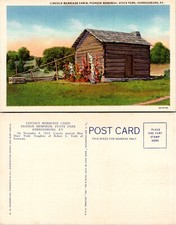 Cartão postal Lincoln Marriage Cabin Pioneer Park Harrodsburg Kentucky KY comprar usado  Enviando para Brazil