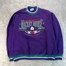 Moletom Masculino Vintage Disney Mickey Mouse Sports Wear Tamanho XL Roxo comprar usado  Enviando para Brazil