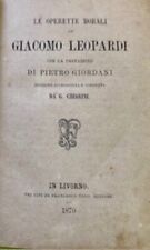 Libro antico leopardi usato  Minturno