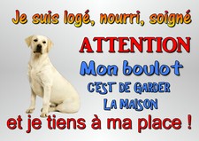 Plaque attention chien d'occasion  Lapalud