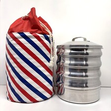 Sacola de comida vintage Regal Picnic 5 pratos com bolsa de transporte isolada vermelha branca e azul comprar usado  Enviando para Brazil