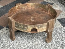 VINTAGE TRIBAL MADE WOODEN AND IRON INDIAN WHEAT GRANDER ATTA CHAKKI na sprzedaż  Wysyłka do Poland