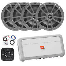 Usado, Controle Bluetooth, 4x 6,5" 180 Watts Alto-falantes Marinhos Picos, Amplificador com Kit de Fiação comprar usado  Enviando para Brazil