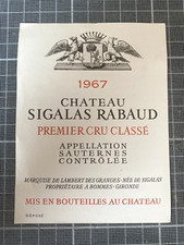 Etiquette vin sauternes d'occasion  Bordeaux-