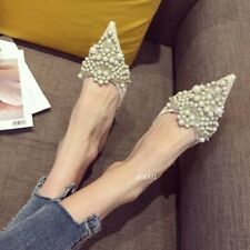 Sapatos Chinelos Femininos Médicos Salto Gatinho Strass Pérolas Biqueira Apontada Mules QUENTE comprar usado  Enviando para Brazil