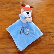Cobertor de bebê Okie Dog Lovey azul beisebol mamãe All Star chapéu branco vermelho, usado comprar usado  Enviando para Brazil