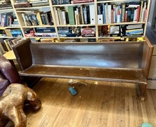 Vintage Madeira Maciça Church Pew – Carvalho, 83” de Comprimento – Com Porta-Livros e Lápis comprar usado  Enviando para Brazil
