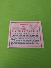 Publicite club tintin d'occasion Publicite club tintin d'occasion  Contres