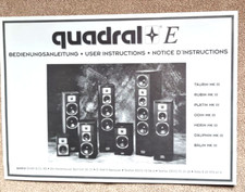 Quadral bedienungsanleitung gebraucht kaufen  Coswig