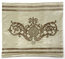 Decoração de travesseiro Lili Alessandra bege veludo/veludo marrom aplique Paris King, usado comprar usado  Enviando para Brazil