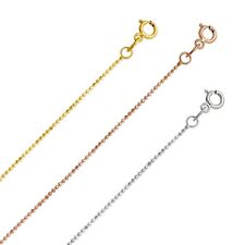 Colar minimalista feminino corrente de contas de bola ouro branco amarelo 14K sólido ouro real comprar usado  Enviando para Brazil