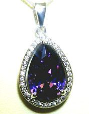 Silver amethyst pendant for sale  UK