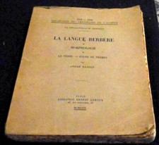Langue berbère morphologie d'occasion  Rochefort