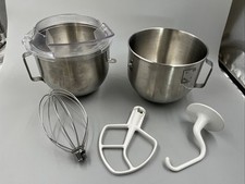 Usado, Acessórios KitchenAid duas tigelas de mistura elevatórias batedor massa gancho batedor acessórios comprar usado  Enviando para Brazil
