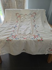 Vintage cream embroidered for sale  BIRMINGHAM