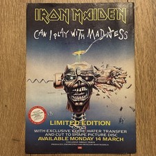 Iron Maiden Can I Play With Madness Release Poster / Advert 1988 Original Rare comprar usado  Enviando para Brazil