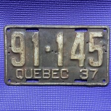 1937 plaque immatriculation d'occasion  Expédié en Belgium