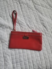 Usado, Embreagem KATE SPADE com zíper opala fogo couro vermelho pulseira comprar usado  Enviando para Brazil