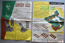 Folha de design vintage 1950 Lincoln Logs e folha de fatos para conjuntos de brinquedos comprar usado  Enviando para Brazil