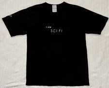 Camisa espacial promocional vintage Y2K canal de ficção científica TV LG 21” X 29” preta veja DESCRIÇÃO SYFY comprar usado  Enviando para Brazil