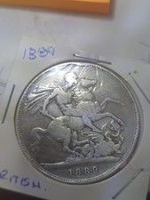 Moeda da coroa de prata da Grã-Bretanha da Grã-Bretanha de 1889 Reino Unido GB (U432) comprar usado  Enviando para Brazil
