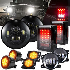 Usado, para Jeep Wrangler JK Combo 7" faróis de LED neblina giro para-lama lanternas traseiras comprar usado  Enviando para Brazil