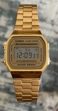Relógio Casio masculino iluminador digital tom dourado resistente à água funcionando comprar usado Relógio Casio masculino iluminador digital tom dourado resistente à água funcionando comprar usado  Enviando para Brazil