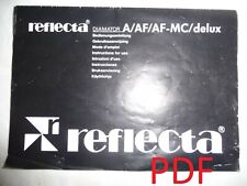 Projetor de slides instruções REFLECTA DIAMETOR A/AF/AF-MC/delux - ON e-mail/CD comprar usado  Enviando para Brazil
