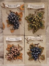 Vinícola Vintage 3D Parede de Telha Cerâmica Rústica Vinhedo Decoração Vino Placas Conjunto De 4 comprar usado  Enviando para Brazil