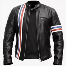 Jaqueta de motociclista estilo motociclista moda masculina couro real Peter Fonda Easy Rider comprar usado  Enviando para Brazil