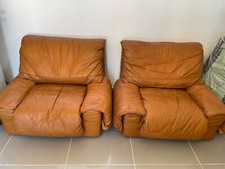 Fauteuil cuir vintage d'occasion  Le Luc