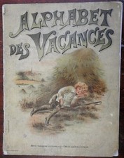 Alphabet des Vacances ABC c. 1830's illustrated French chromolitho juvenile book segunda mano  Embacar hacia Mexico