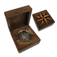 Wood compass box for sale  Dover