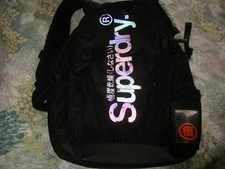 Superdry black backpack for sale  WADEBRIDGE
