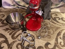 Usado, kitchenaid 51/2 qrt. suporte mixer ksm55sjsxer império vermelho completo muito bom comprar usado  Enviando para Brazil