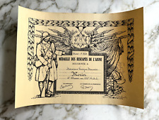 Ww1 brevet médaille d'occasion  Chartres