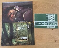 Triumph car brochures for sale  CHICHESTER