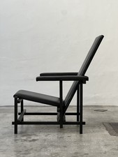 Red Blue Chair attr. Rietveld Design Black Wood De Stijl Lounge Chair Unique comprar usado  Enviando para Brazil