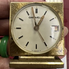 Relógio despertador vintage CARAVELLE suíço 7 joias miniatura (peças defeituosas)🤣 comprar usado Relógio despertador vintage CARAVELLE suíço 7 joias miniatura (peças defeituosas)🤣 comprar usado  Enviando para Brazil