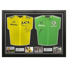 Camisas Tour De France assinadas por Mark Cavendish e Geraint Thomas. Quadro duplo comprar usado  Enviando para Brazil