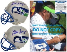 Mini capacete de futebol americano assinado por Steve Largent Seattle Seahawks prova Beckett automático comprar usado  Enviando para Brazil