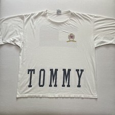 Usado, Camisa masculina vintage Tommy Hilfiger XXL branca bandeira de 2 lados feita nos EUA rara comprar usado  Enviando para Brazil