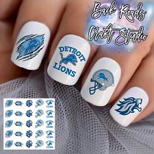 Juego de 50 calcomanías para arte en uñas tobogán acuático Detroit Lions, bonificación segunda mano  Embacar hacia Argentina