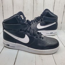 Tênis Nike Air Force 1 alto masculino tamanho 13 preto branco couro CK4369-001 comprar usado  Enviando para Brazil