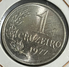 Moeda 1 Cruzeiro 1977 Brasil - Aço Inoxidável - KM# 581a - EB1959 comprar usado  Brasil 