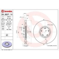 Brembo bremsscheibe 8837 gebraucht kaufen  Bielefeld