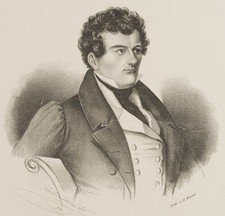 KNEISEL (19 wiek) wg BRANDTA (*1814), portret śpiewaka operowego Franza Wilda, lith. na sprzedaż  Wysyłka do Poland