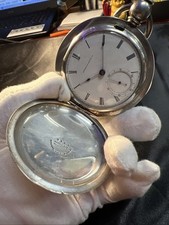 Relógio de bolso moeda prata antigo raro American Watch Co. comprar usado  Enviando para Brazil